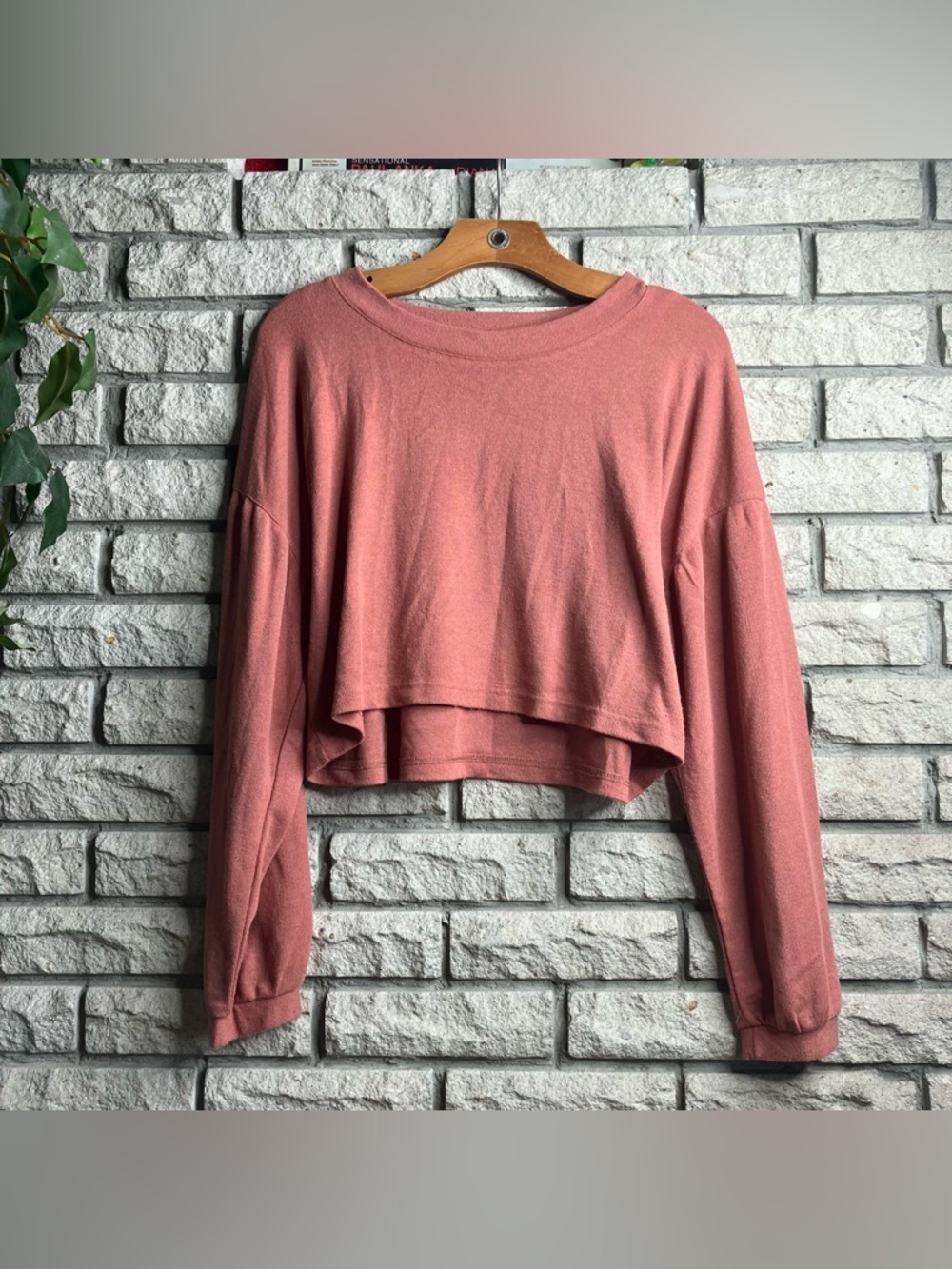 Revolve Minkpink Long Sleeve Baggy Crop Top